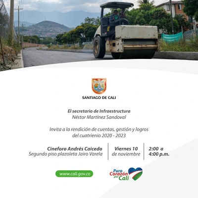 Rendición de cuentas 2023-2 Secretaría de Infraestructura
