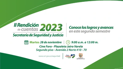Segunda Rendición de cuentas Seguridad y Justicia 2023