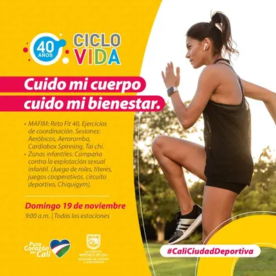 Ciclovida -40 años- Cuido mi cuerpo cuido mi bienestar