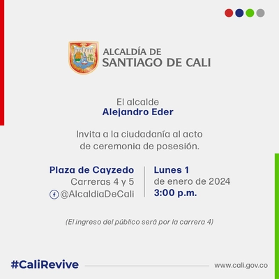 Posesión de Alejandro Éder como Alcalde de Cali