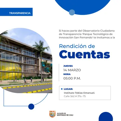 Rendición de Cuentas Parque Tecnológico de Innovación San Fernando