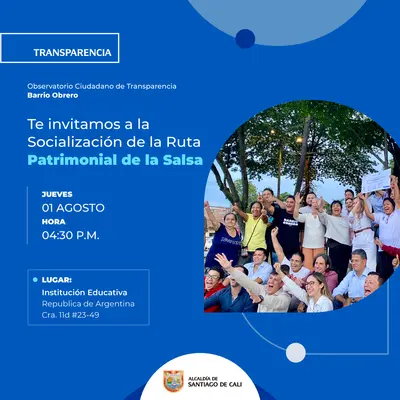 Te invitamos a la Socialización de la Ruta Patrimonial de la Salsa