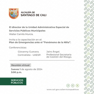 Capacitación virtual ´Plan de Emergencias ante el Fenómeno de la Niña´