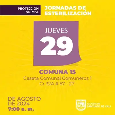 Jornadas de esterilización Comuna 15 – Caseta Comunal Comuneros 1 Cr 32ª # 57 - 27 