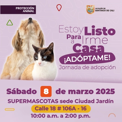 Jornada de adopción SUPERMASCOTAS -  sede Ciudad Jardín Calle 18 # 106A -16 