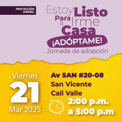 Jornada de Adopción 21 de marzo de 2025 - Av 5AN # 20-08 San Vicente  