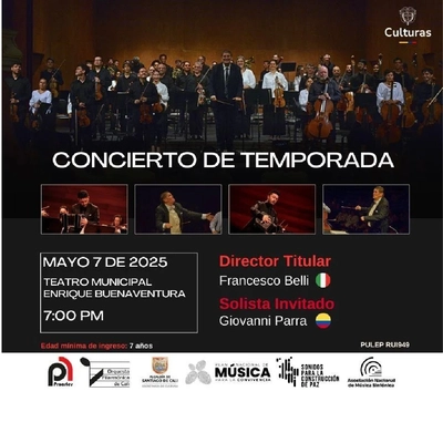 CONCIERTO DE TEMPORADA Orquesta Filarmónica de Cali