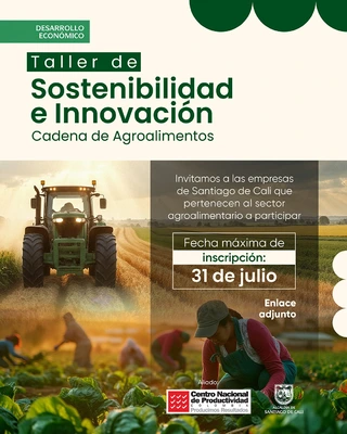 Inscripción Taller de Sostenibilidad e Innovaciön Cadena de Agroalimentos