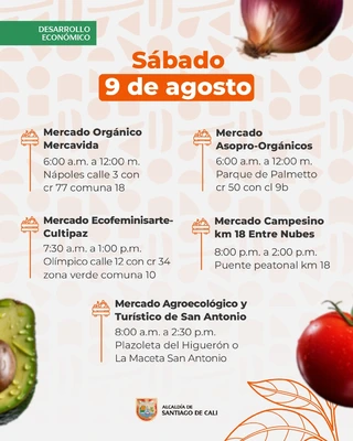 Mercados campesinos 9 de agosto