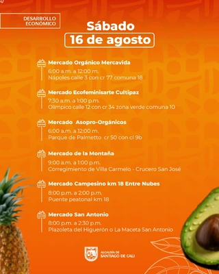 Mercados campesinos 16 de agosto