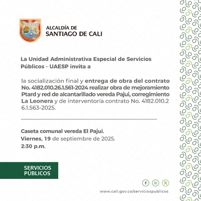Socialización final y entrega de obra contrato No561-2024