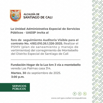 Foro de seguimiento Auditoria Visible contrato No 326-2025