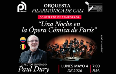 Concierto de Temporada - Orquesta Filarmónica de Cali  “Una noche en la ópera cómica de Paris”