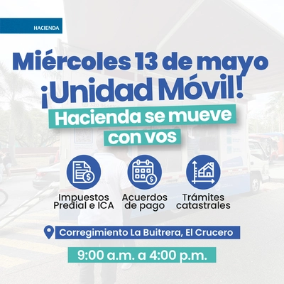 Unidad móvil - Corregimiento La Buitrera, El Crucero