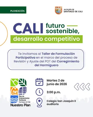 Te invitamos al Taller de Formulación Participativa en el marco del proceso de Revisión y Ajuste del POT del Corregimiento Montebello 
