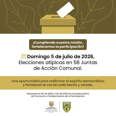 Elecciones atipicas en 58 juntas de accion comunal