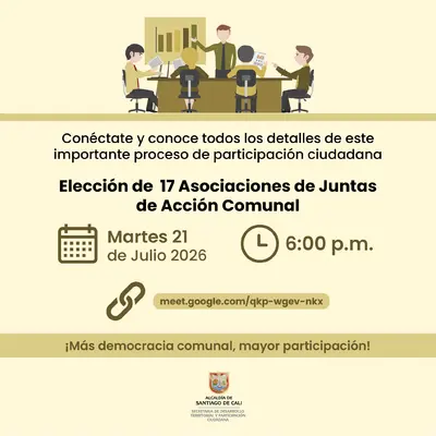 Elección de 17 Asociaciones de juntas de acción comunal 