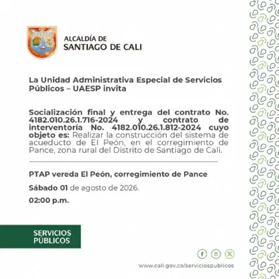 Entrega PTAP El Peón PANCE 