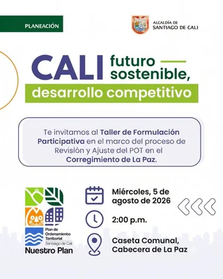 Te invitamos al Taller de Formulación Participativa en el marco del proceso de Revisión y Ajuste del POT del Corregimiento de La Paz.