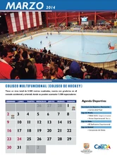Calendario mes de marzo.
