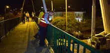 Administración Municipal instaló nuevo tramo del puente peatonal de la calle 5ª con carrera 23