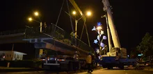 Administración Municipal instaló nuevo tramo del puente peatonal de la calle 5ª con carrera 23