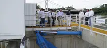 Presidente Santos visita estación de bombeo 07