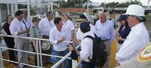 Presidente Santos visita estación de bombeo 08