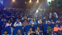 380 Niños de zonas vulnerables de Cali disfrutaron de una mañana de cine