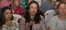 Foto de las visitas del Alcna 18alde y su gabinete a la comuna 18