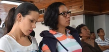 Foto de las visita del Alcalde y su gabinete a la comuna 19
