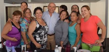 Foto de las visita del Alcalde y su gabinete a la comuna 19