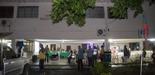 Foto de las visita del Alcalde y su gabinete a la comuna 19
