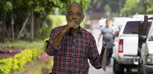 Foto de las visita del Alcalde y su gabinete a la comuna 19