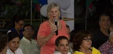 Foto de las visita del Alcalde y su gabinete a la comuna 19