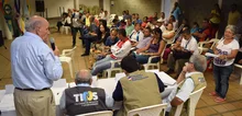 Foto de la visita del Alcalde y su gabinete a la comuna 20