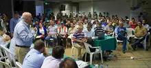 Foto de la visita del Alcalde y su gabinete a la comuna 20