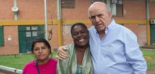 Foto de la visita del Alcalde y su gabinete a la comuna 21