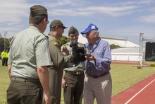 Así fue la ceremonia de entrega del helicóptero que ya cuida a los caleños