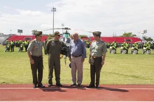 Así fue la ceremonia de entrega del helicóptero que ya cuida a los caleños