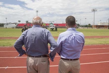 Así fue la ceremonia de entrega del helicóptero que ya cuida a los caleños