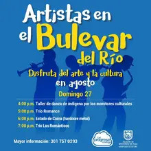 Disfruta de los ‘Artistas en el Bulevar’ este sábado 26 y domingo 27 de agosto