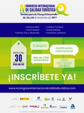 Están abiertas las inscripciones para el IV Congreso Internacional de Calidad Turística