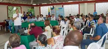 Foto de la quinta quinta visita del Alcalde y su gabinete en la comuna 12