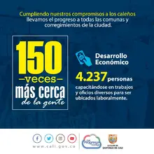 40 datos sobre la gestión de la Alcaldía de Cali tras 150 visitas a los territorios