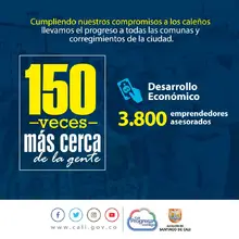 40 datos sobre la gestión de la Alcaldía de Cali tras 150 visitas a los territorios
