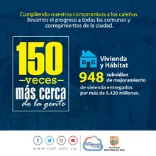 40 datos sobre la gestión de la Alcaldía de Cali tras 150 visitas a los territorios