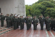 Alcaldía de Cali rinde homenaje a policías asesinados en el país con minuto de silencio