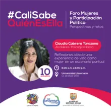 #CaliSabeQuiénEsElla reconoce a las panelistas del foro: Mujeres y Participación Política
