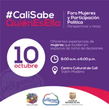 #CaliSabeQuiénEsElla reconoce a las panelistas del foro: Mujeres y Participación Política